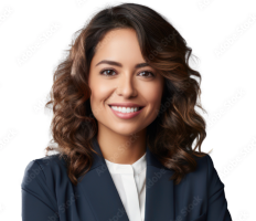 Young woman wearing a blazer smiling